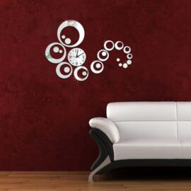 Zidni sat  krugovi 3 srebrni