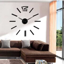 3D zidni sat 5 crni 50-70cm