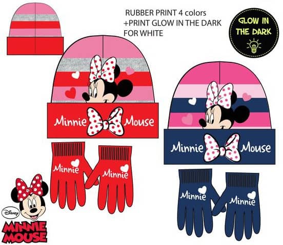 Luma shop Disney Minnie kapa i rukavice set