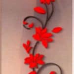 luma shop naljepnica 3d akril cvijet ornament