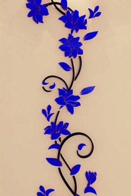 Cvijet ornament plavi