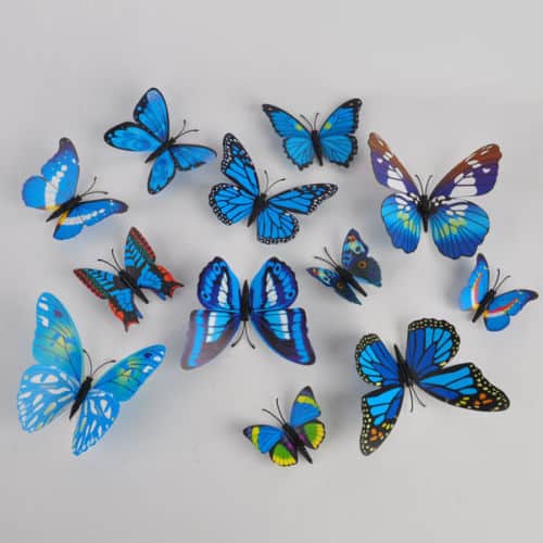 3D leptiri plavi šareni