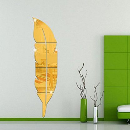 luma shop naljepnica 3d akril pero ogledalo zlatno