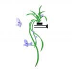 luma shop naljepnica 3d akril cvijet za policu