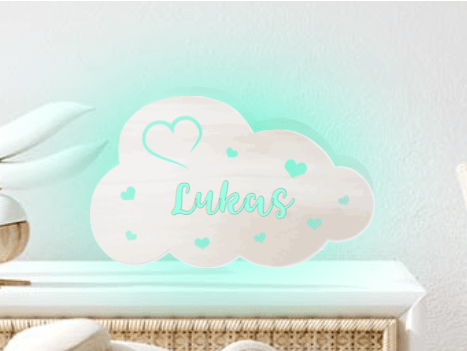 Oblak noćna lampa sa imenom Luma shop