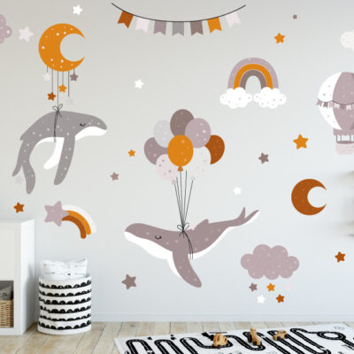 Naljepnica Kitovi i baloni